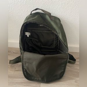 Army green lululemon backpack